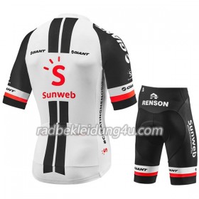Set Fahrradtrikot + Radhose Kurze 2018 Team Sunweb Kinder N001 